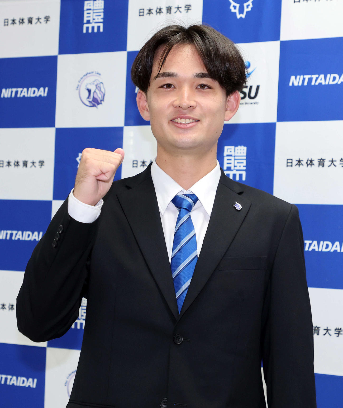 オリックス2位指名を受けた日体大・寺西（撮影・鈴木正人）
