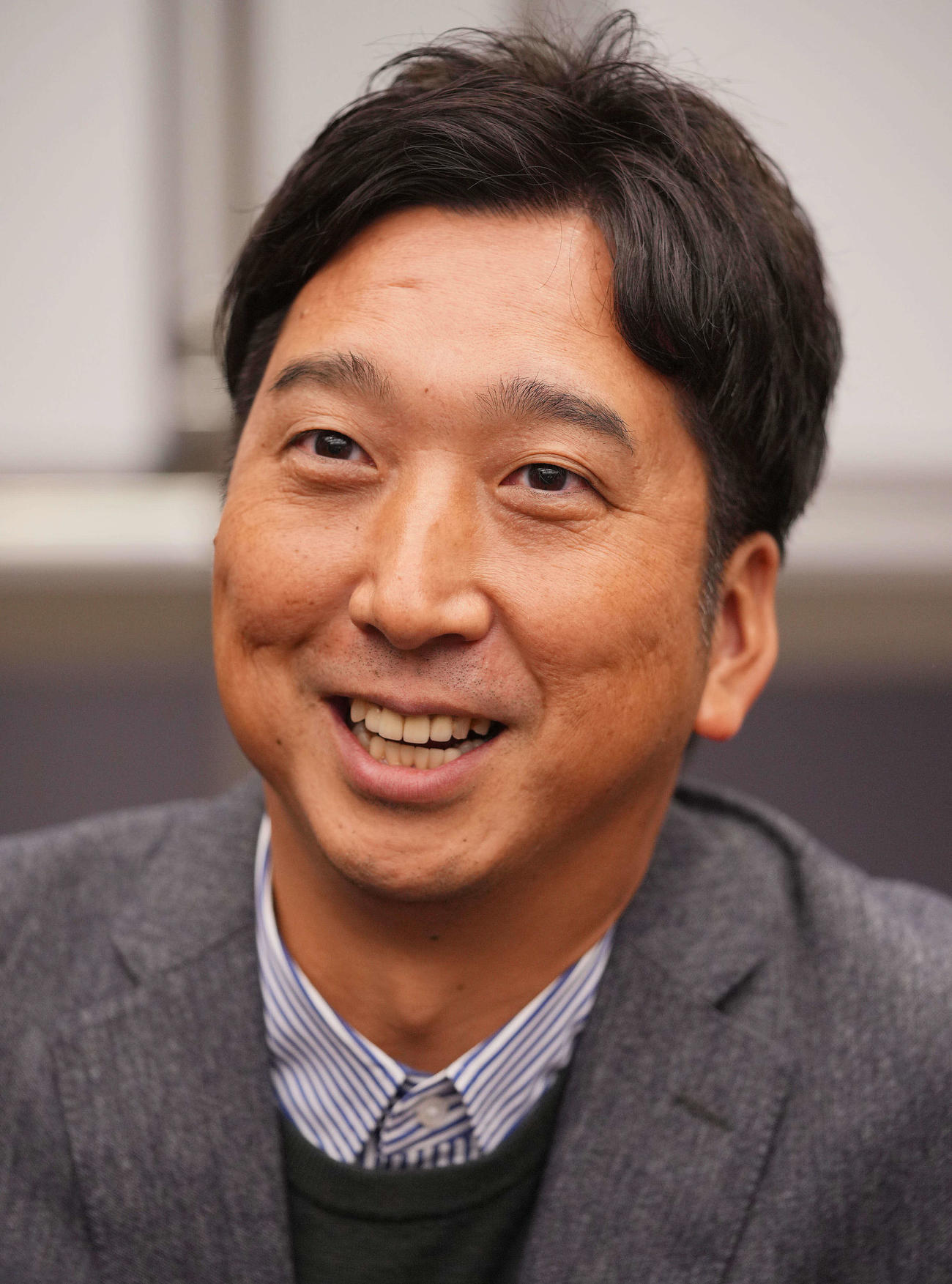 スカウト会議を終え囲み取材に応じる阪神藤川監督（撮影・垰建太）