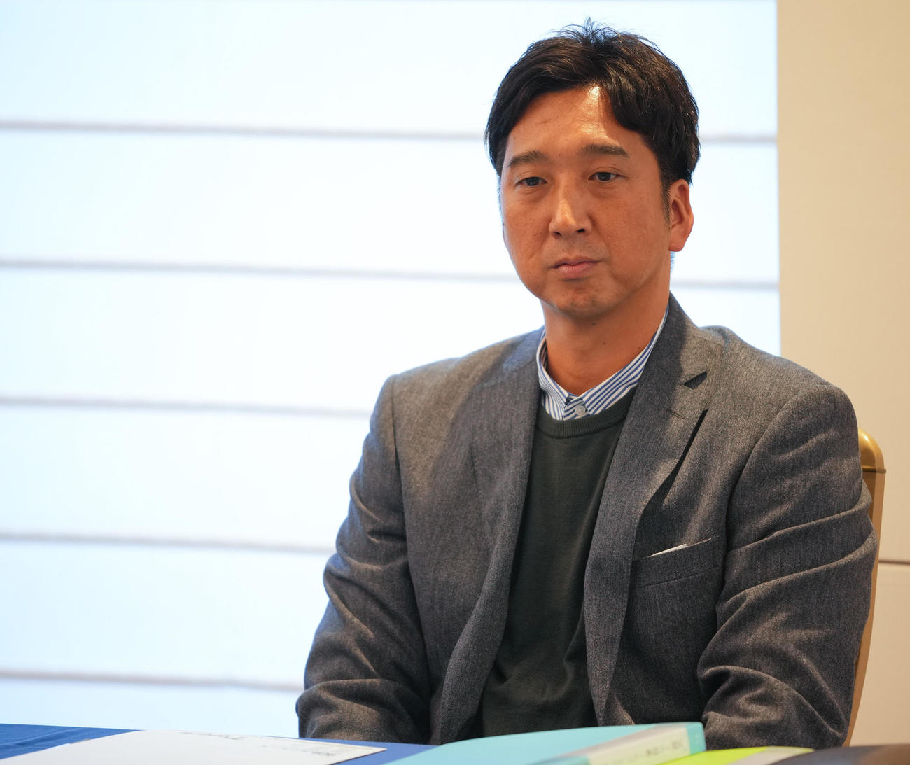 スカウト会議に臨む阪神藤川監督（撮影・垰建太）