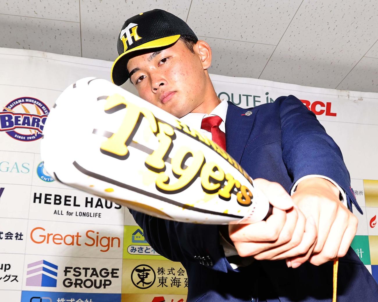 阪神にドラフト4位指名を受けたBC埼玉の町田（撮影・上田博志）