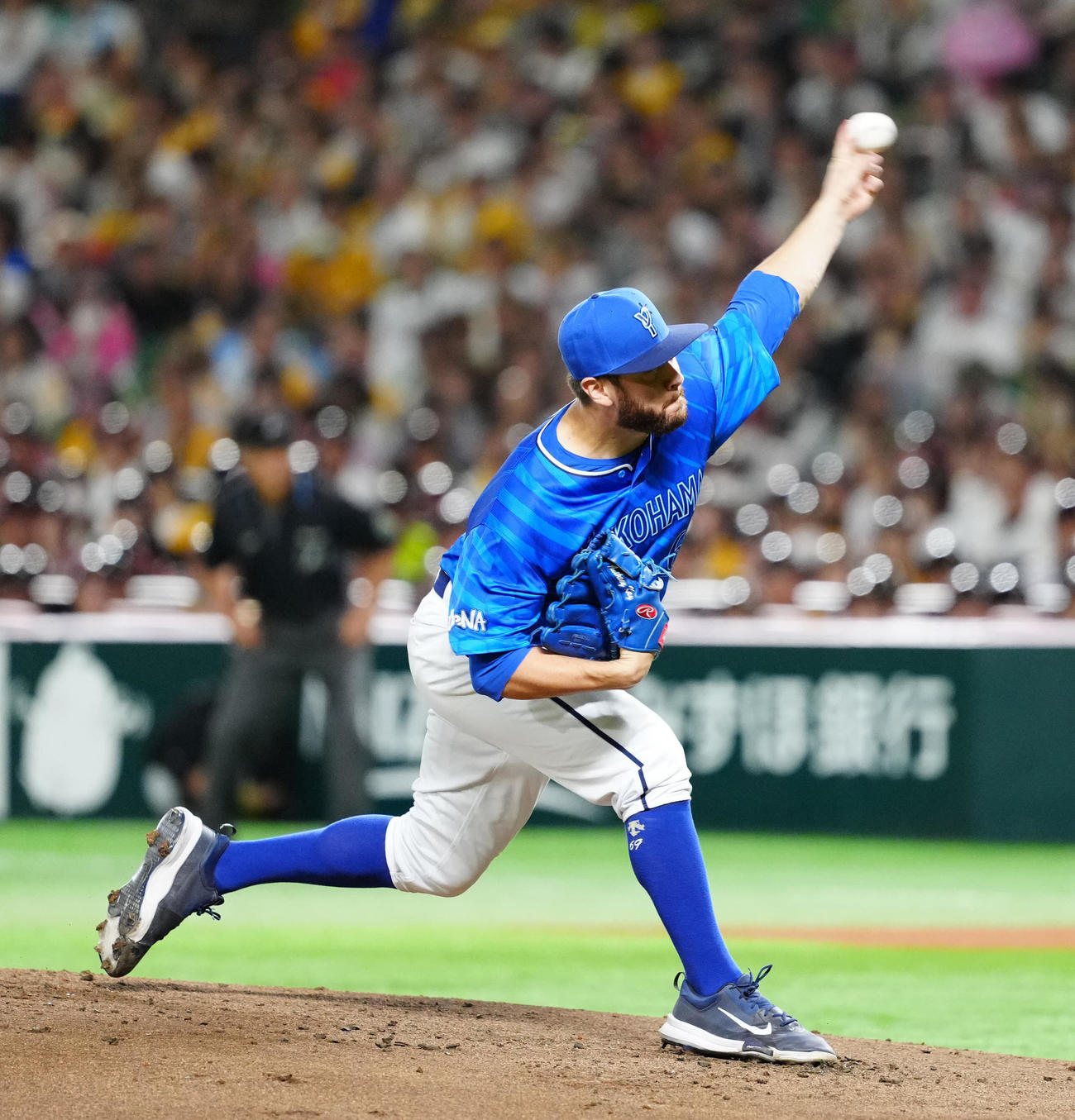 ソフトバンク対DeNA DeNA先発のケイ（撮影・江口和貴）