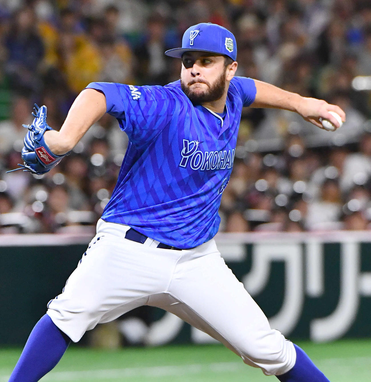 ソフトバンク対DeNA DeNA先発のケイ（撮影・岩下翔太）