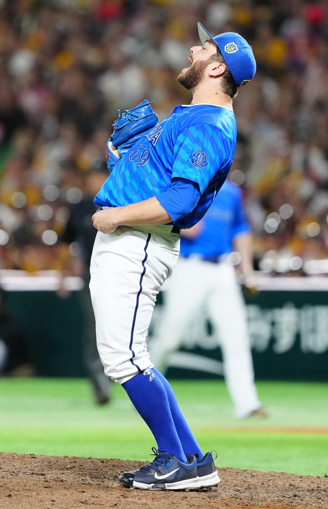 ソフトバンク対DeNA　6回裏ソフトバンク無死、笹川に左前打を浴びるケイ（撮影・江口和貴）