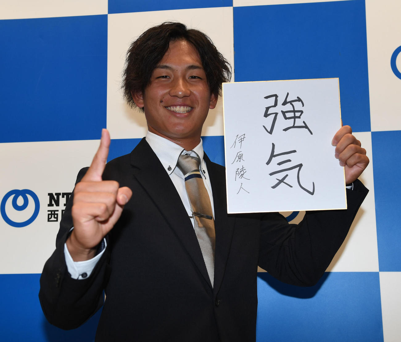 阪神1位のNTT西日本・伊原のモットーは「強気」（2024年10月24日撮影）