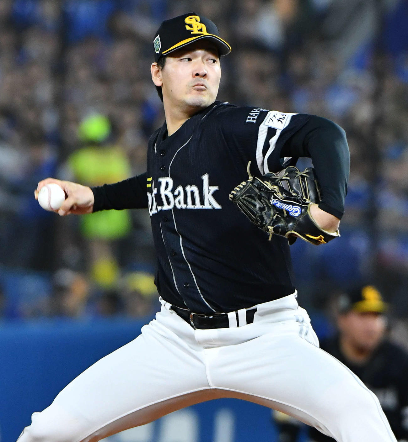 DeNA対ソフトバンク　ソフトバンク先発の有原（撮影・岩下翔太）