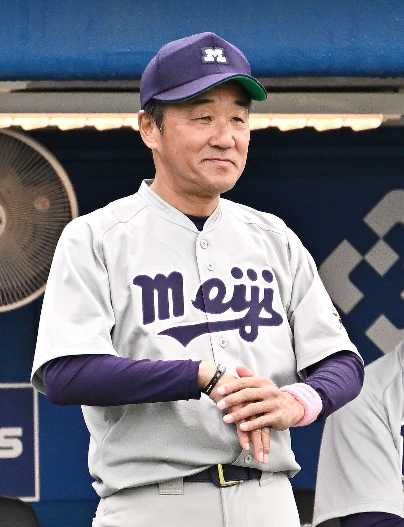 明大・田中武宏監督（2024年5月12日撮影）