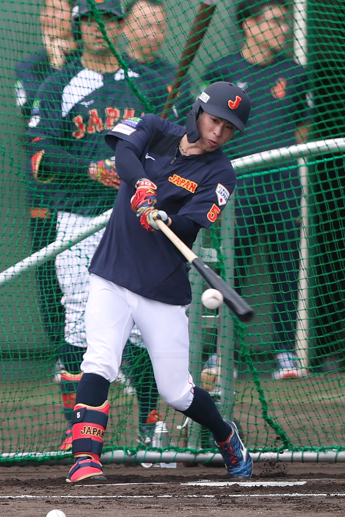 フリー打撃する日本ハム五十幡（撮影・上山淳一）