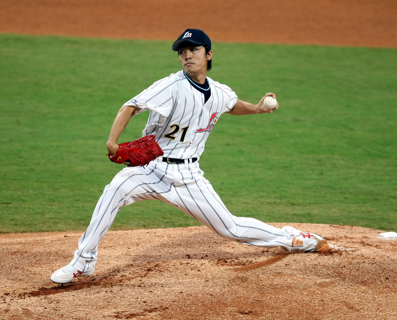 北京五輪野球1次リーグ　日本対韓国戦に先発した和田毅（2008年8月16日）