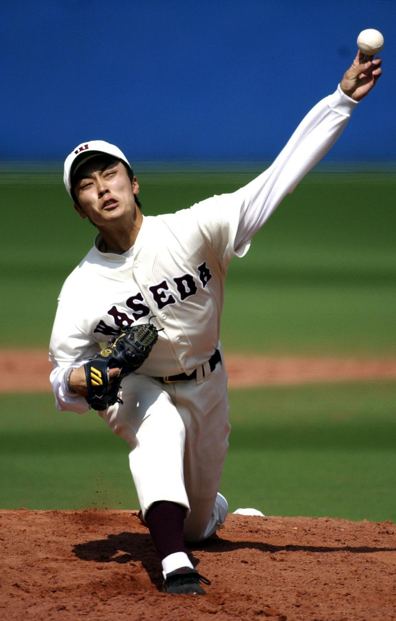 02年4月、早稲田大対日産　5連続奪三振を奪った早稲田大の和田