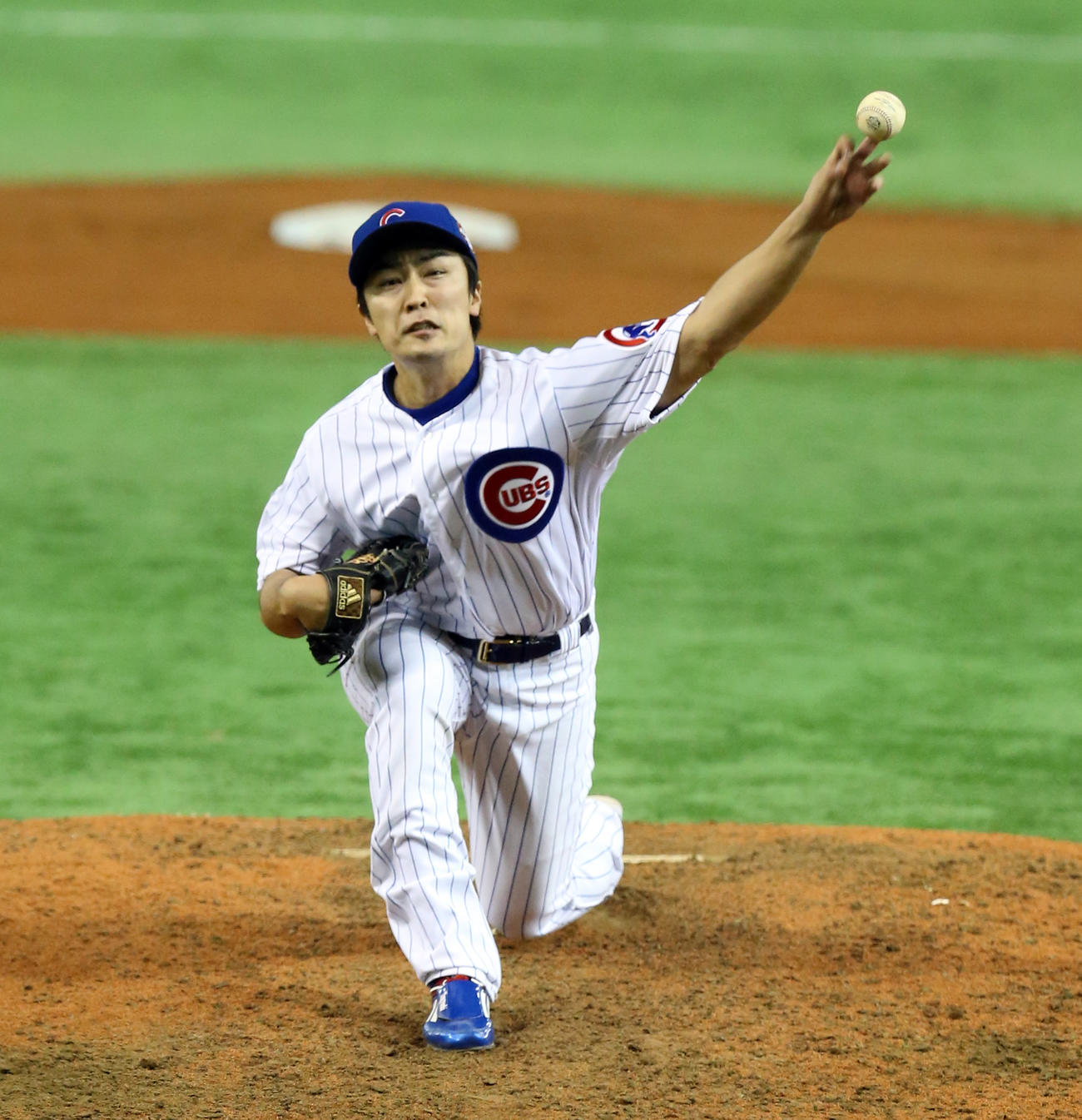 14年11月、日米野球　第2戦　MLB対日本　6回表日本の攻撃途中から登板した和田