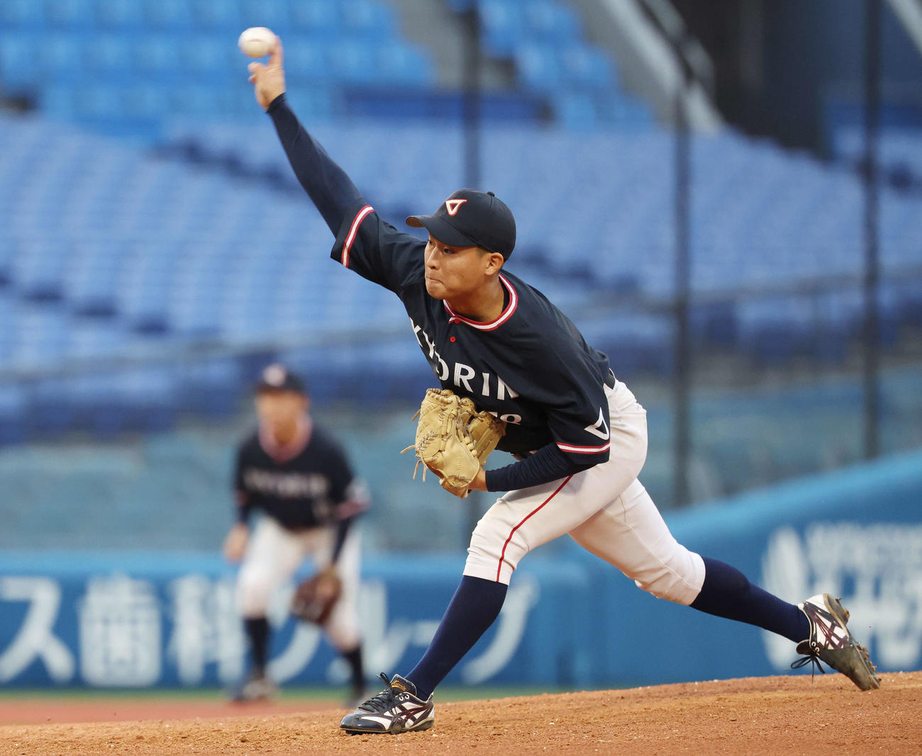 杏林大対国際武道大　杏林大先発の松本悠（撮影・宮地輝）