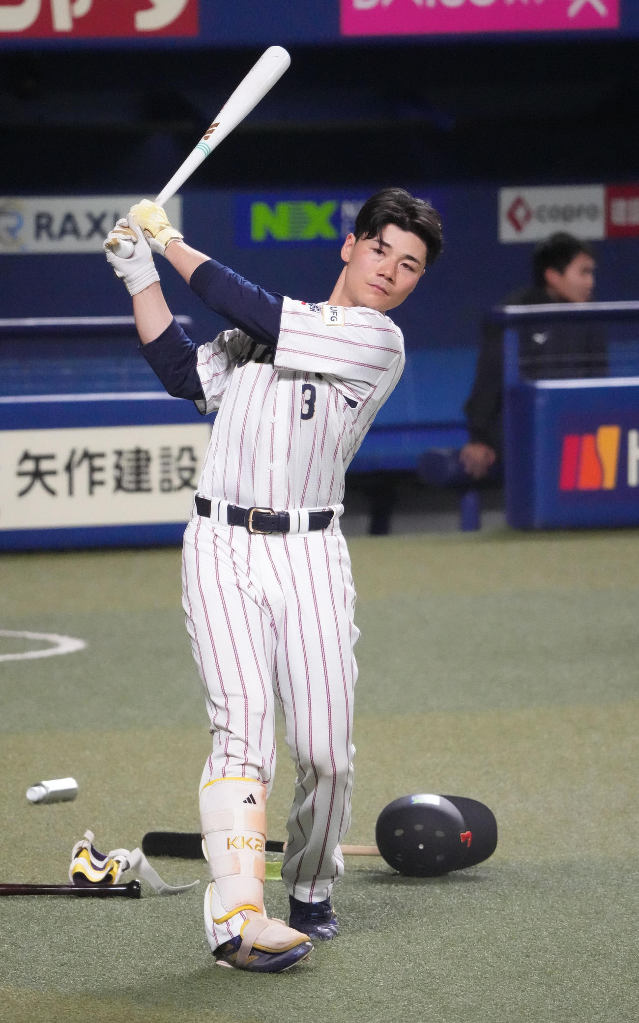 打撃練習をする清宮（撮影・森本幸一）