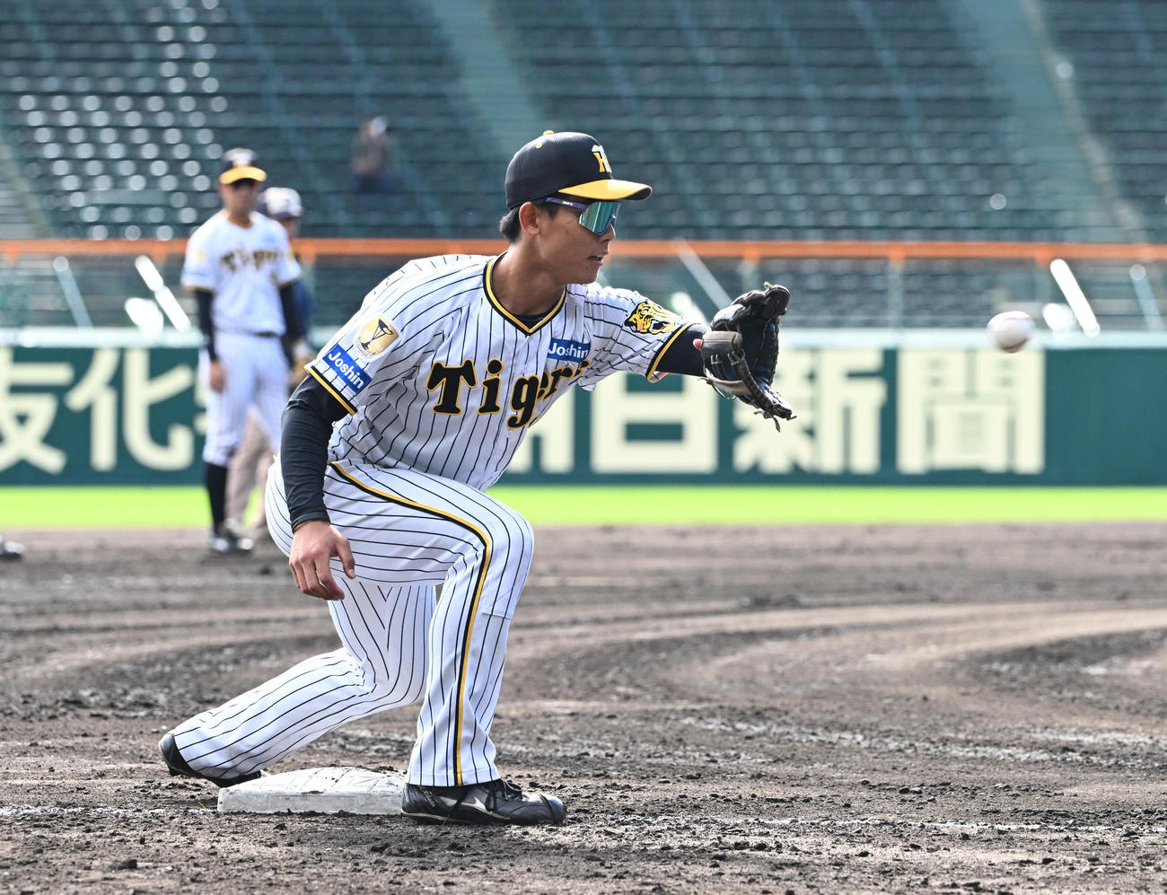 守備練習をする戸井零士（2024年10月30日撮影）