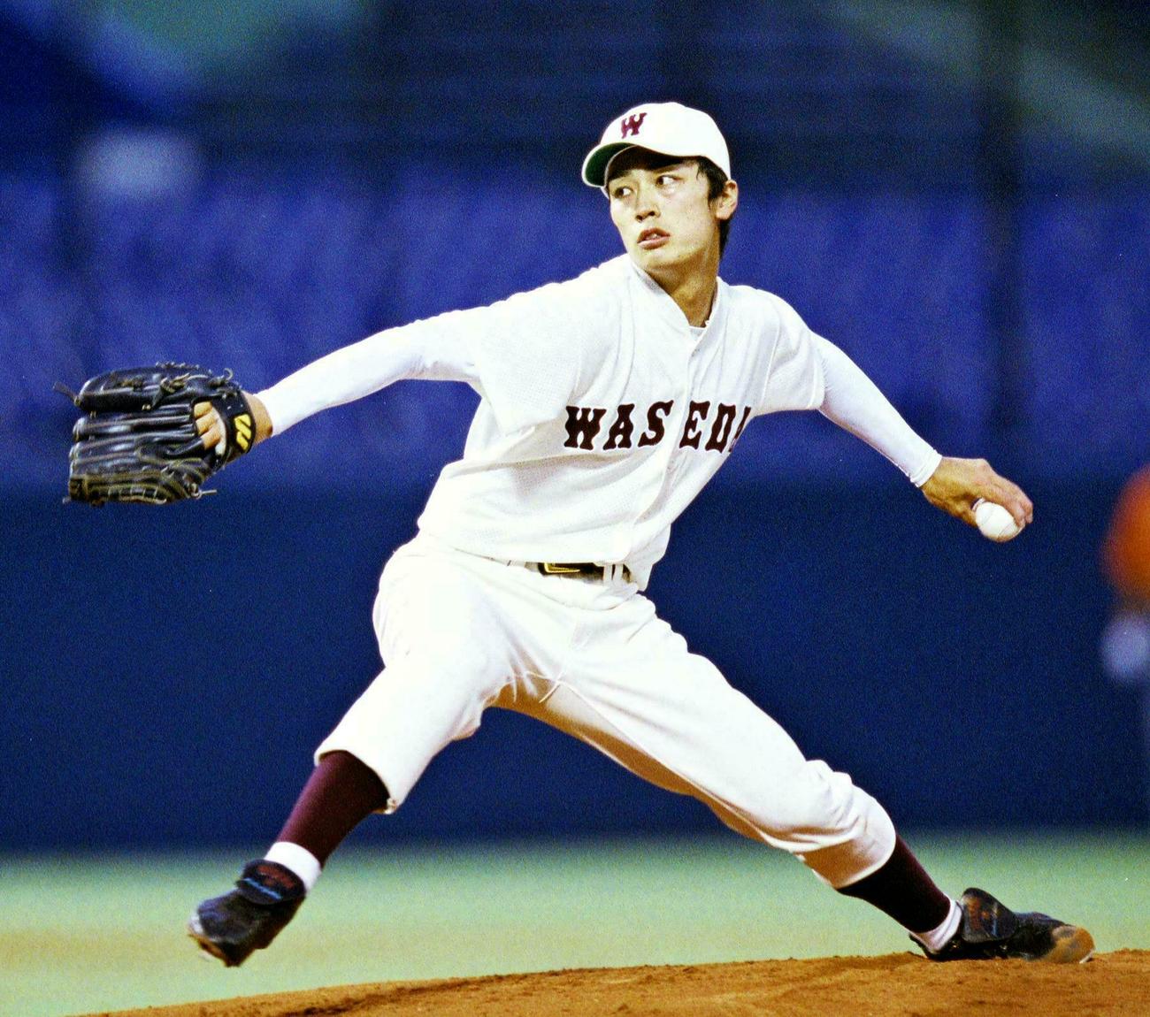 早大の和田毅(2002年6月撮影)