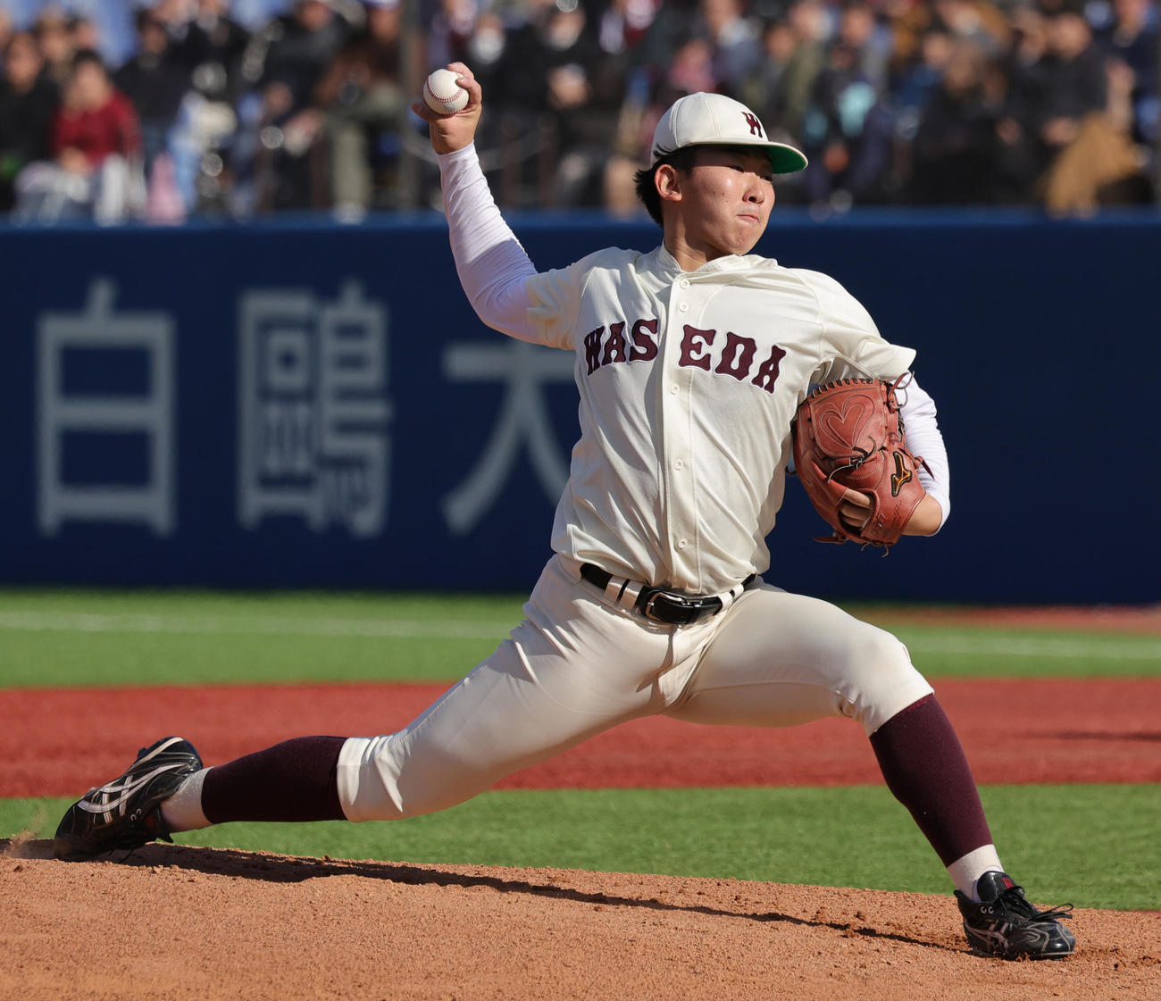 早大対慶大　早大先発の伊藤樹（撮影・野上伸悟）