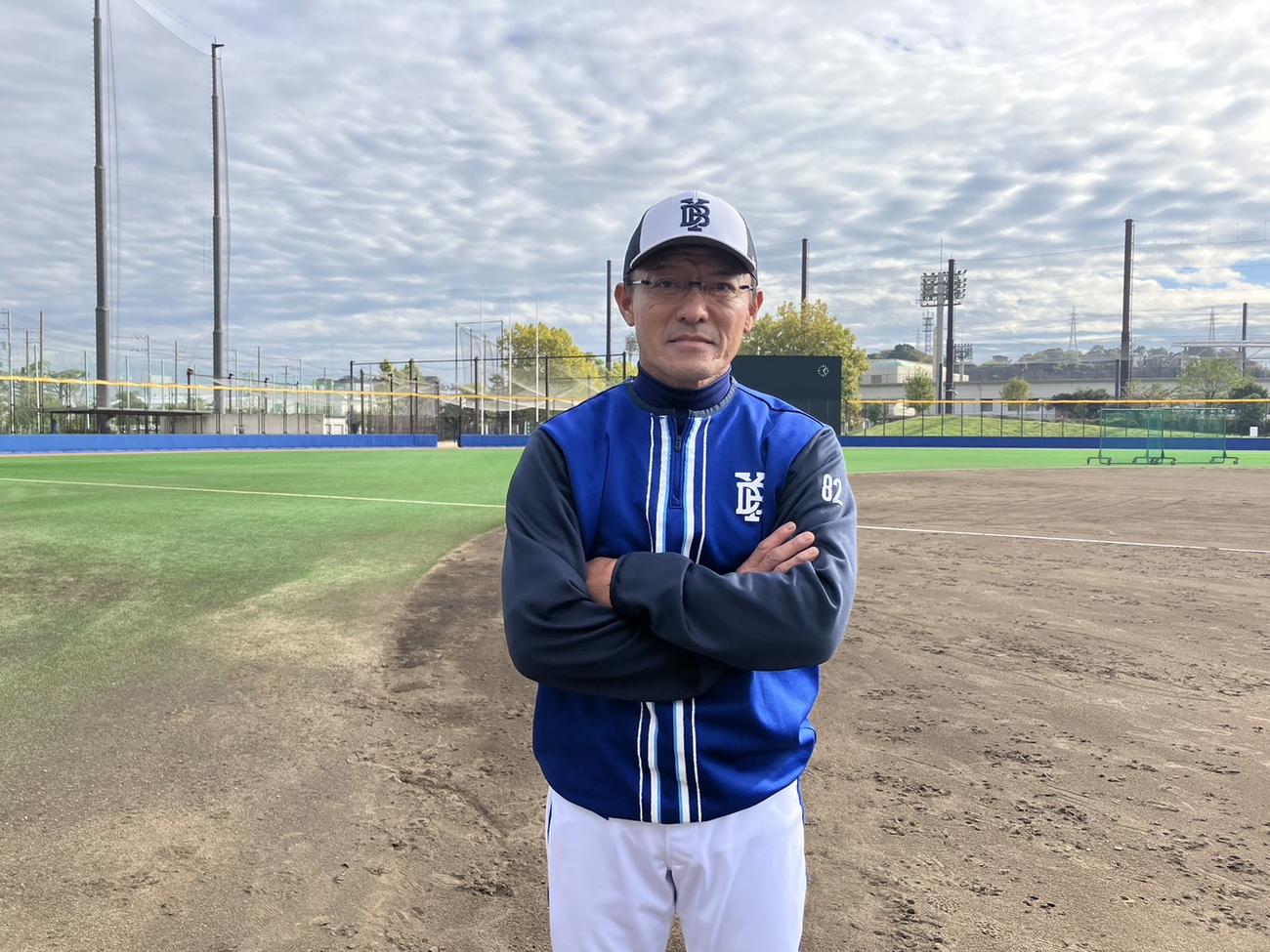 新たにDeNAの1軍外野守備兼ベースコーチ兼野手コーチに就任した河田コーチ（撮影・久保賢吾）