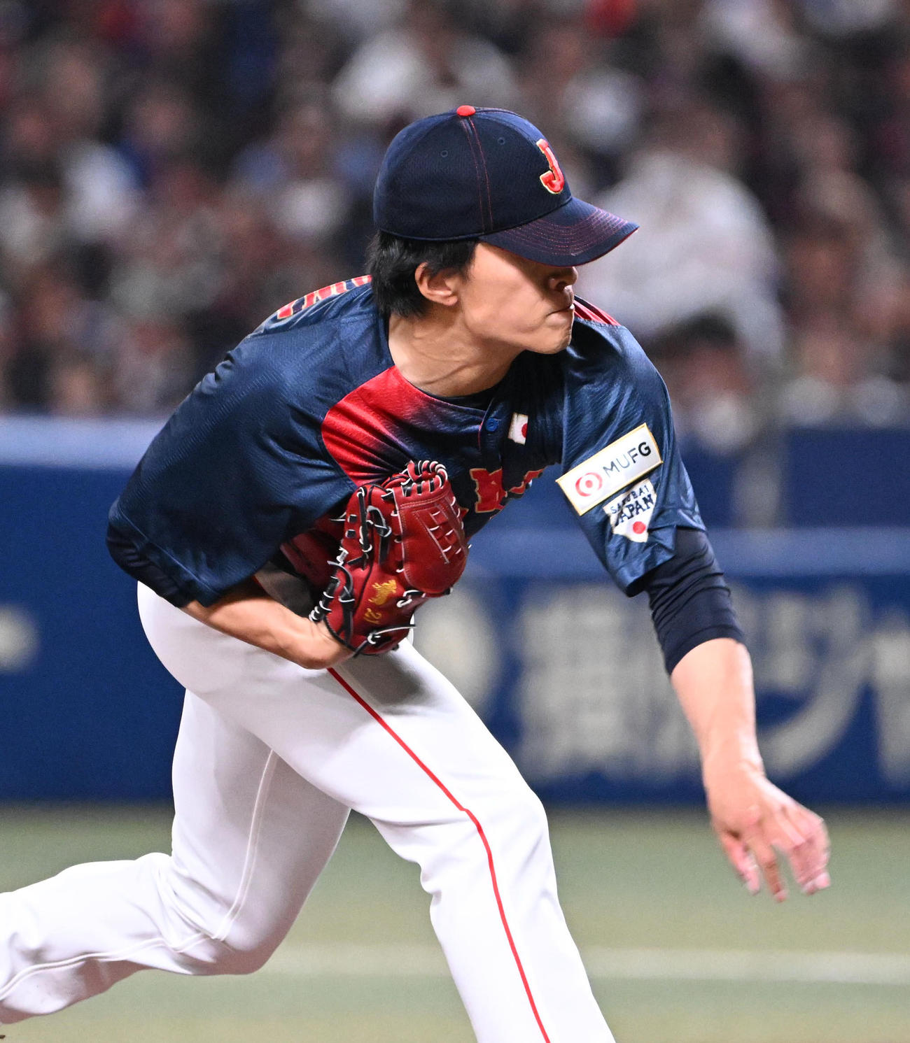 日本対チェコ　日本先発の早川（撮影・和賀正仁）