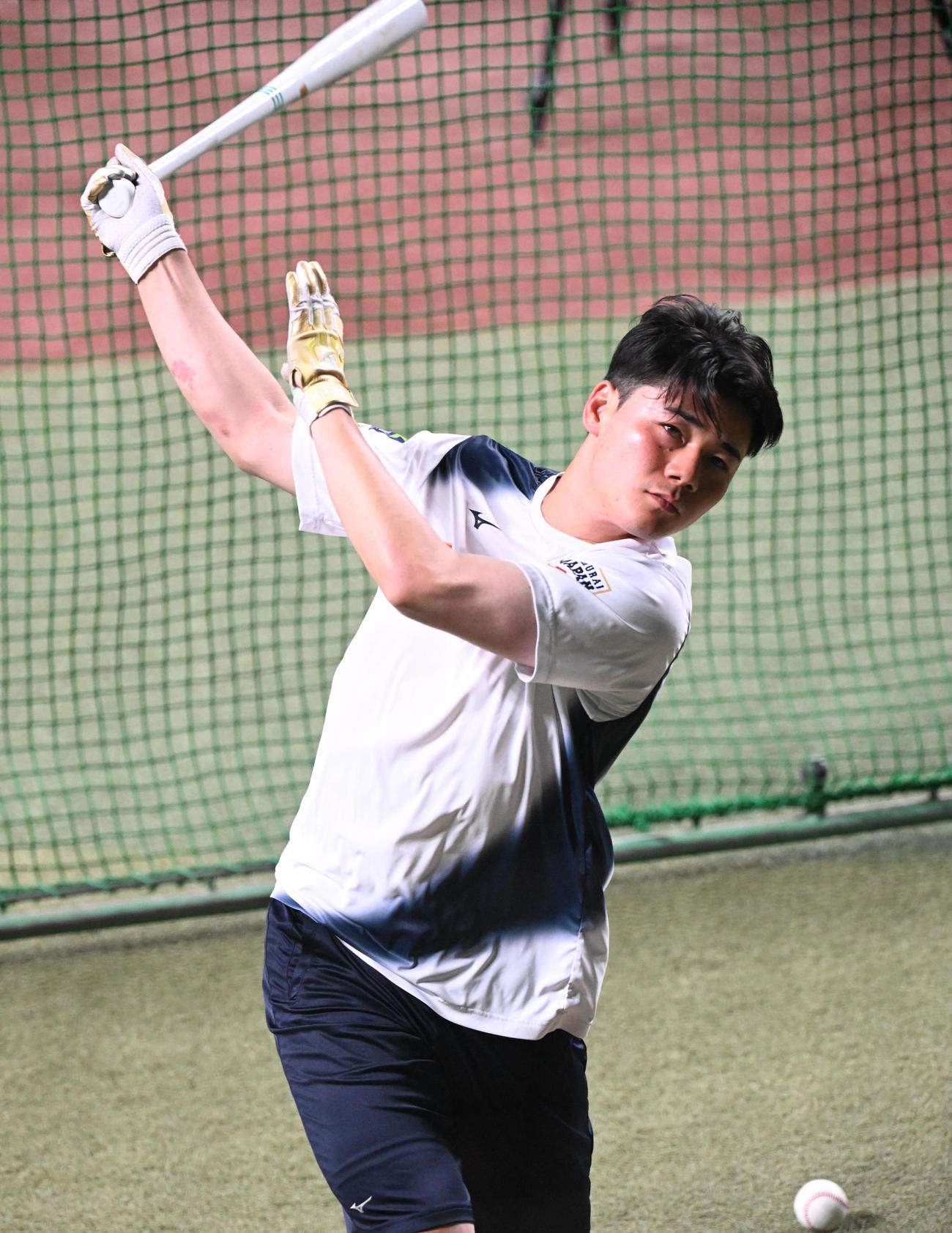 指名練習で打撃に取り組む清宮（撮影・和賀正仁）