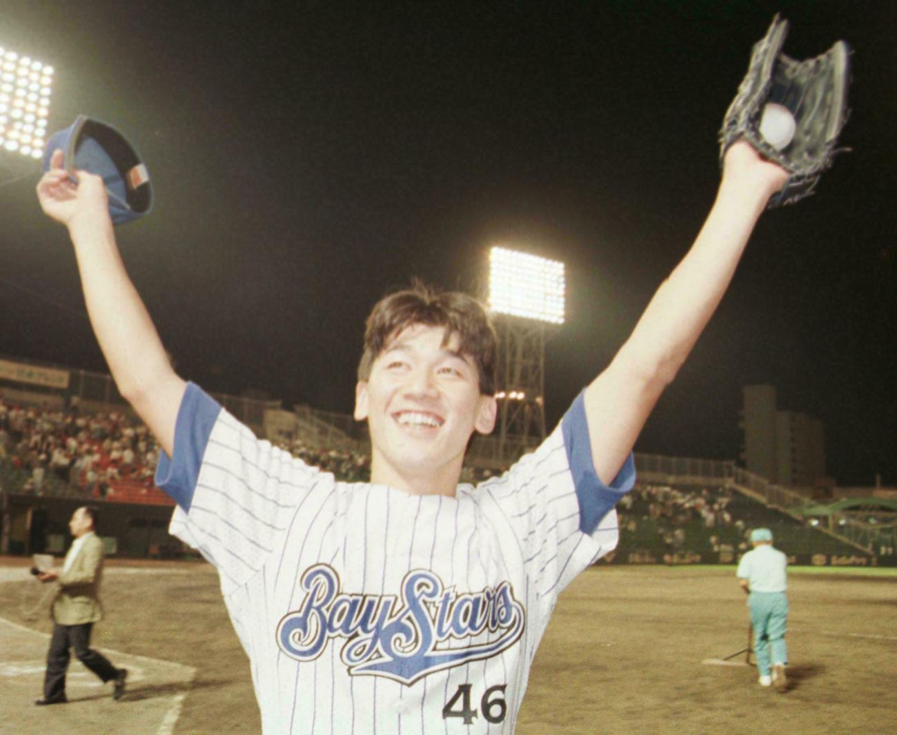93年9月4日、広島戦でプロ初勝利の横浜三浦大輔