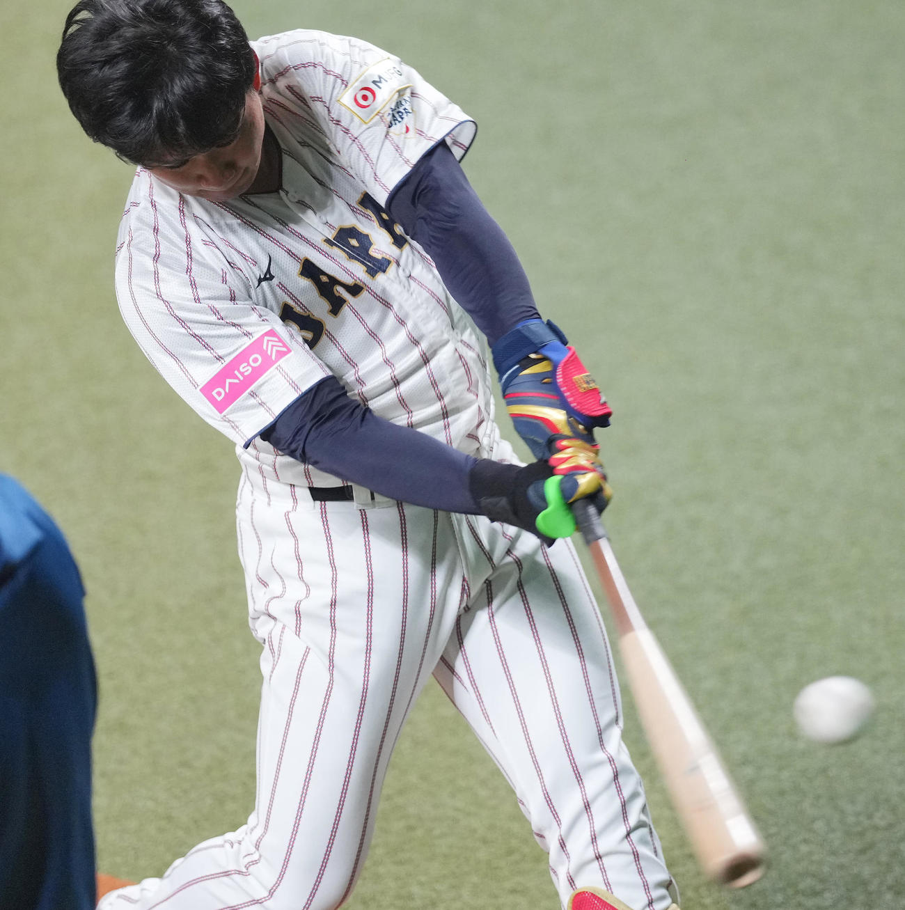 打撃練習に臨む森下（撮影・垰建太）
