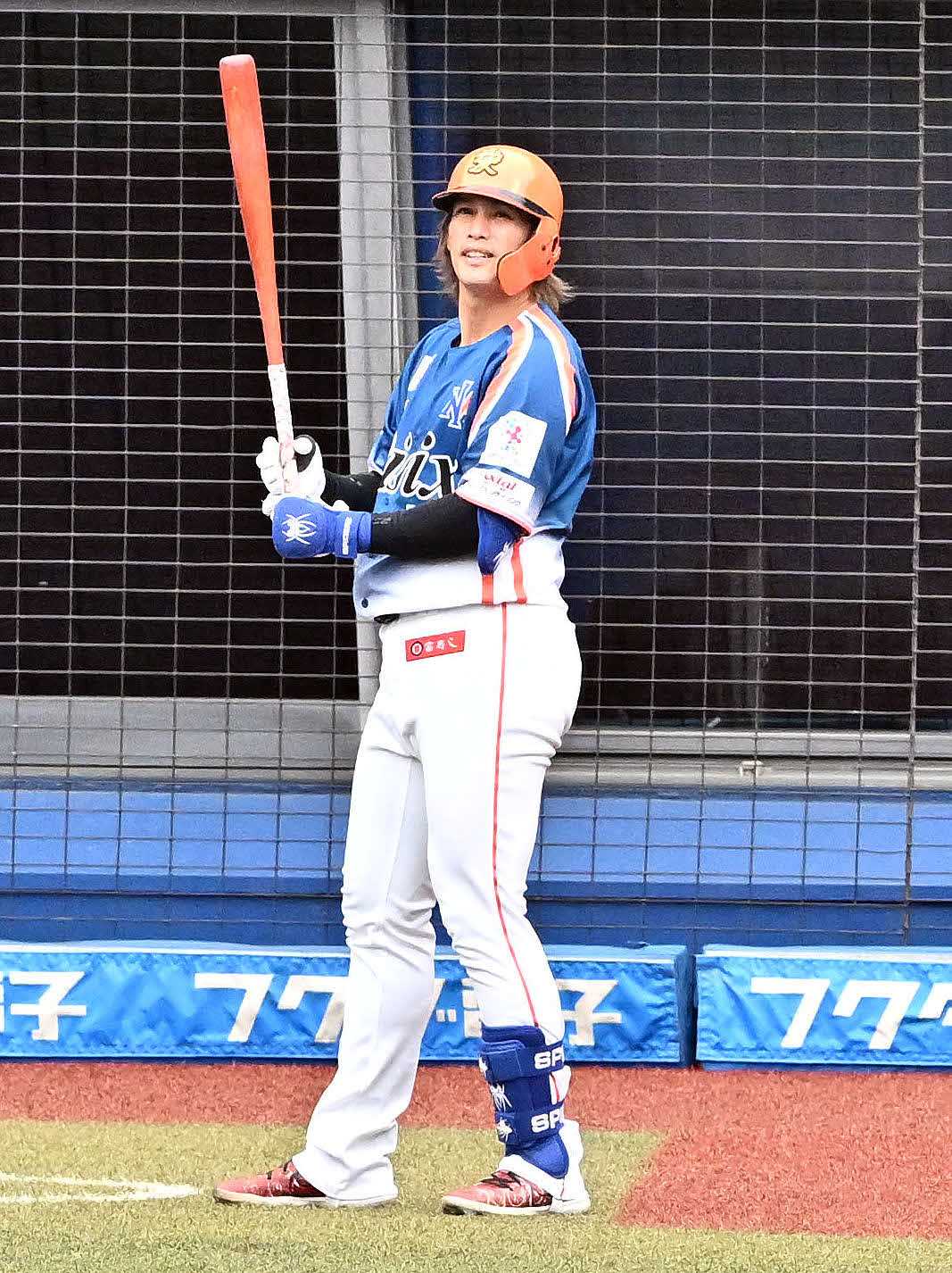 午後の部にユニホームを着替えて臨む元巨人の陽（撮影・滝沢徹郎）