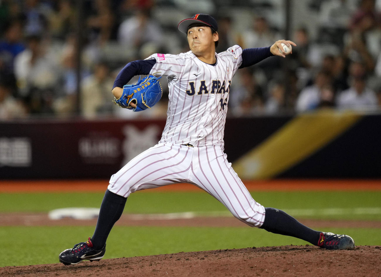 日本対韓国　5回表から登板した隅田（撮影・横山健太）