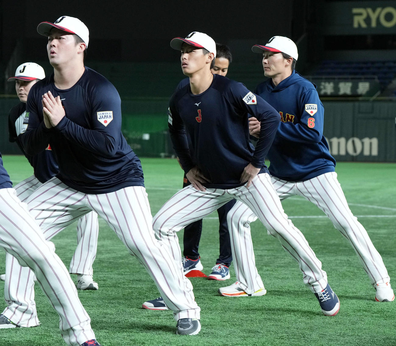 練習に参加した辰己（撮影・たえ見朱実）
