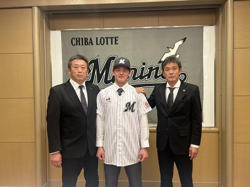 ロッテ】ドラ4坂井遼が仮契約「悪いことしないように、安全に生きて