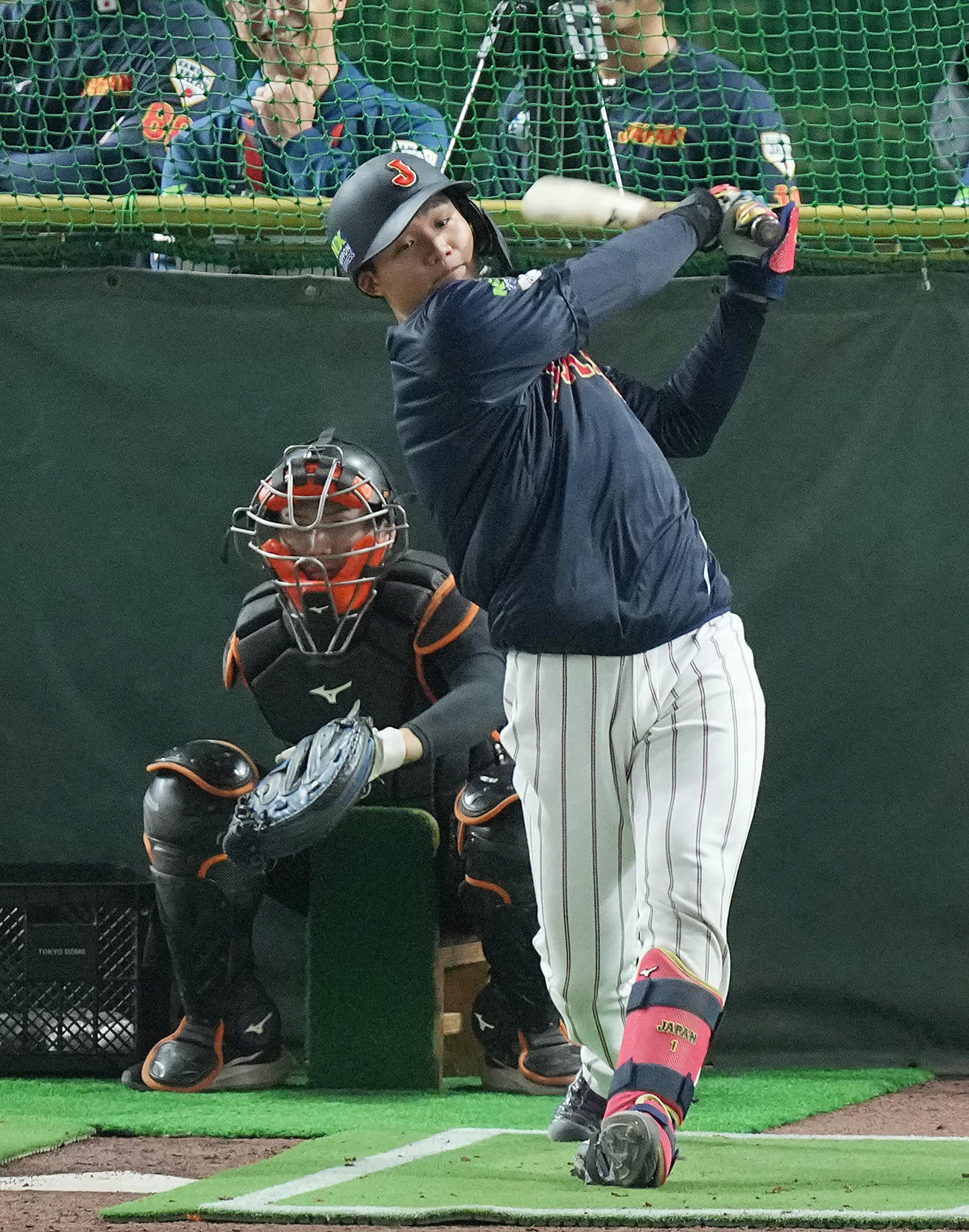 打撃練習する森下（撮影・垰建太）