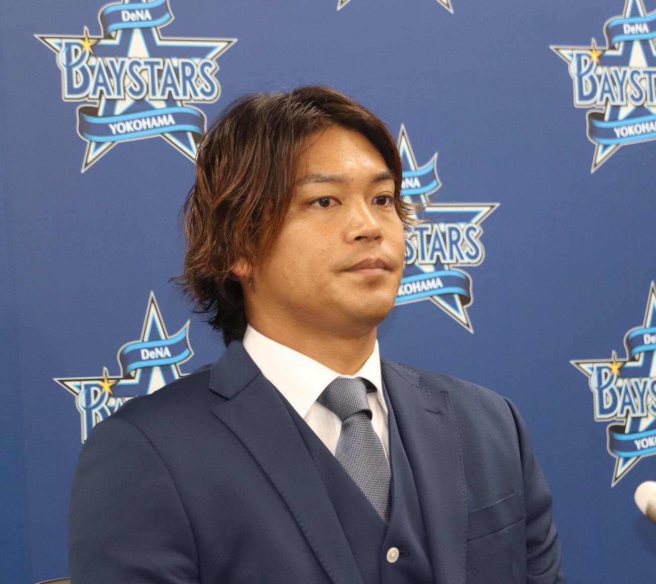 契約更改会見に出席したDeNA佐々木（撮影・小早川宗一郎）