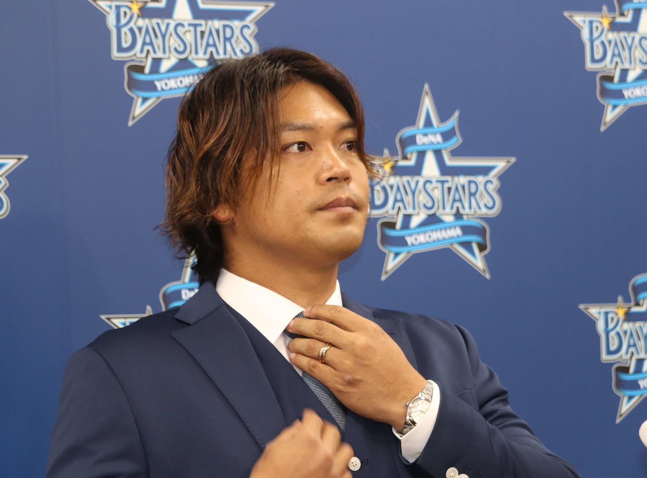 契約更改会見に出席したDeNA佐々木（撮影・小早川宗一郎）