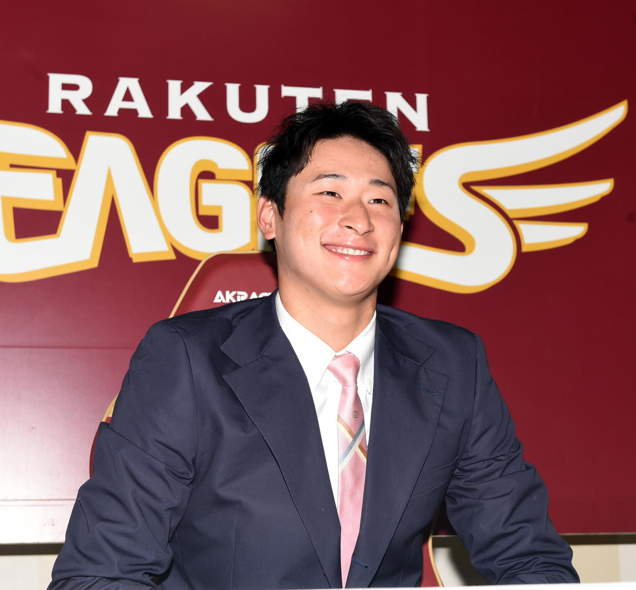 契約更改交渉に臨んだ楽天内（撮影・山田愛斗）
