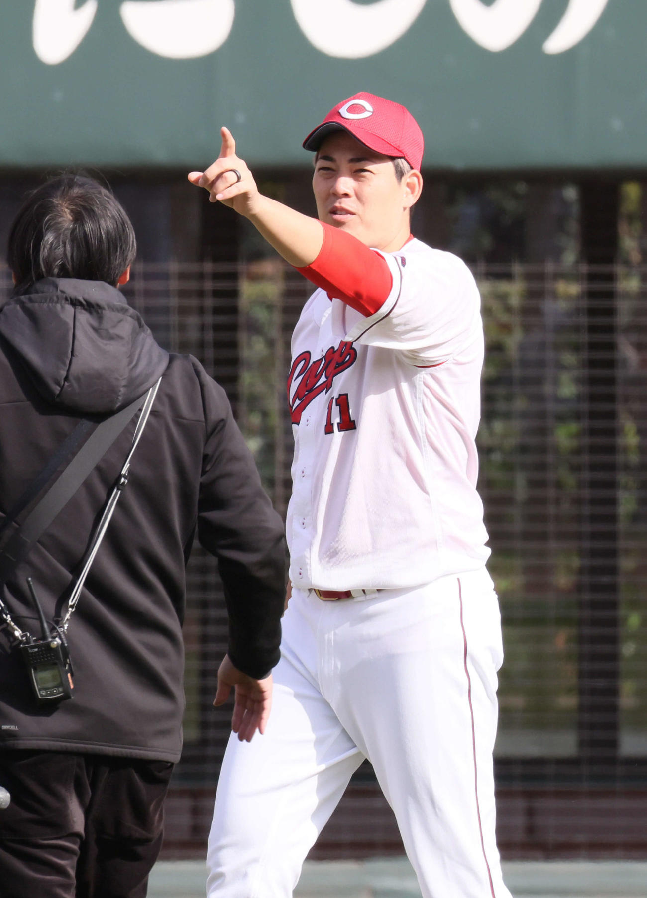 ファン感謝デーに参加した広島九里（撮影・加藤孝規）