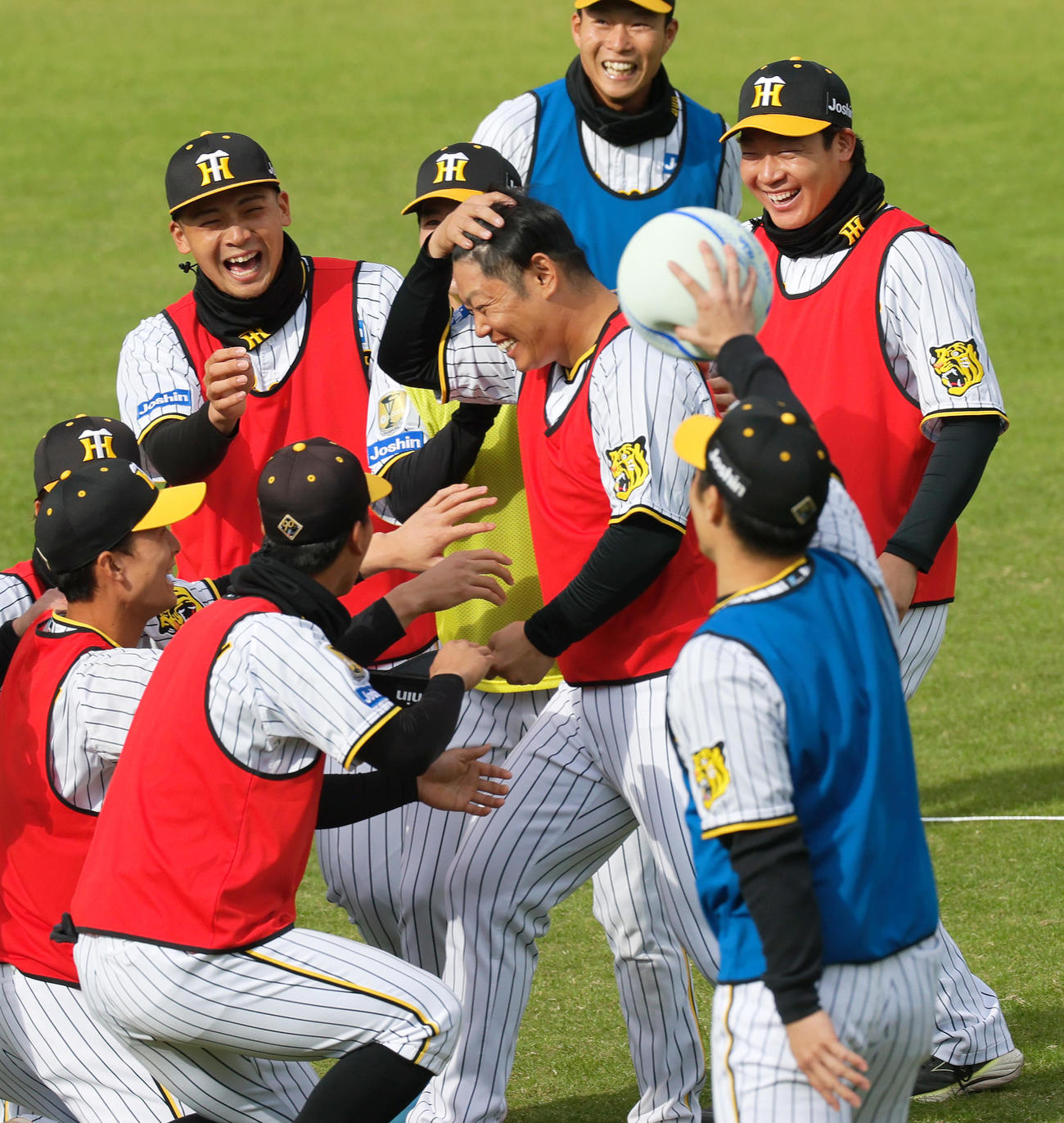 ファン感謝デーを楽しむ阪神の選手ら（撮影・上山淳一）