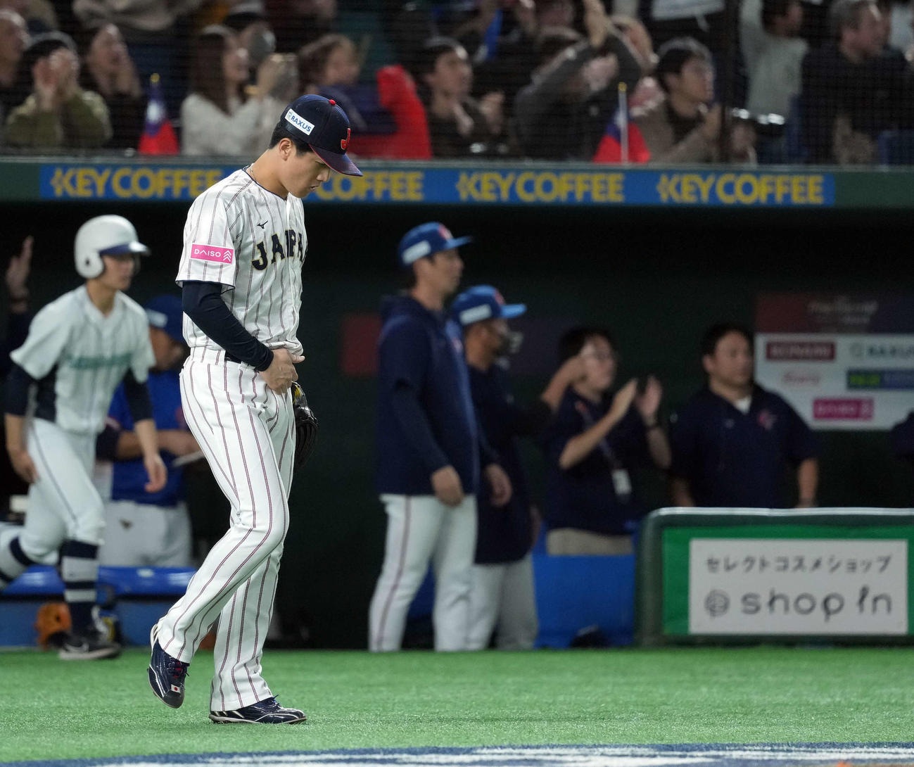 日本対台湾　6回表か、2失点する日本北山（撮影・たえ見朱実）