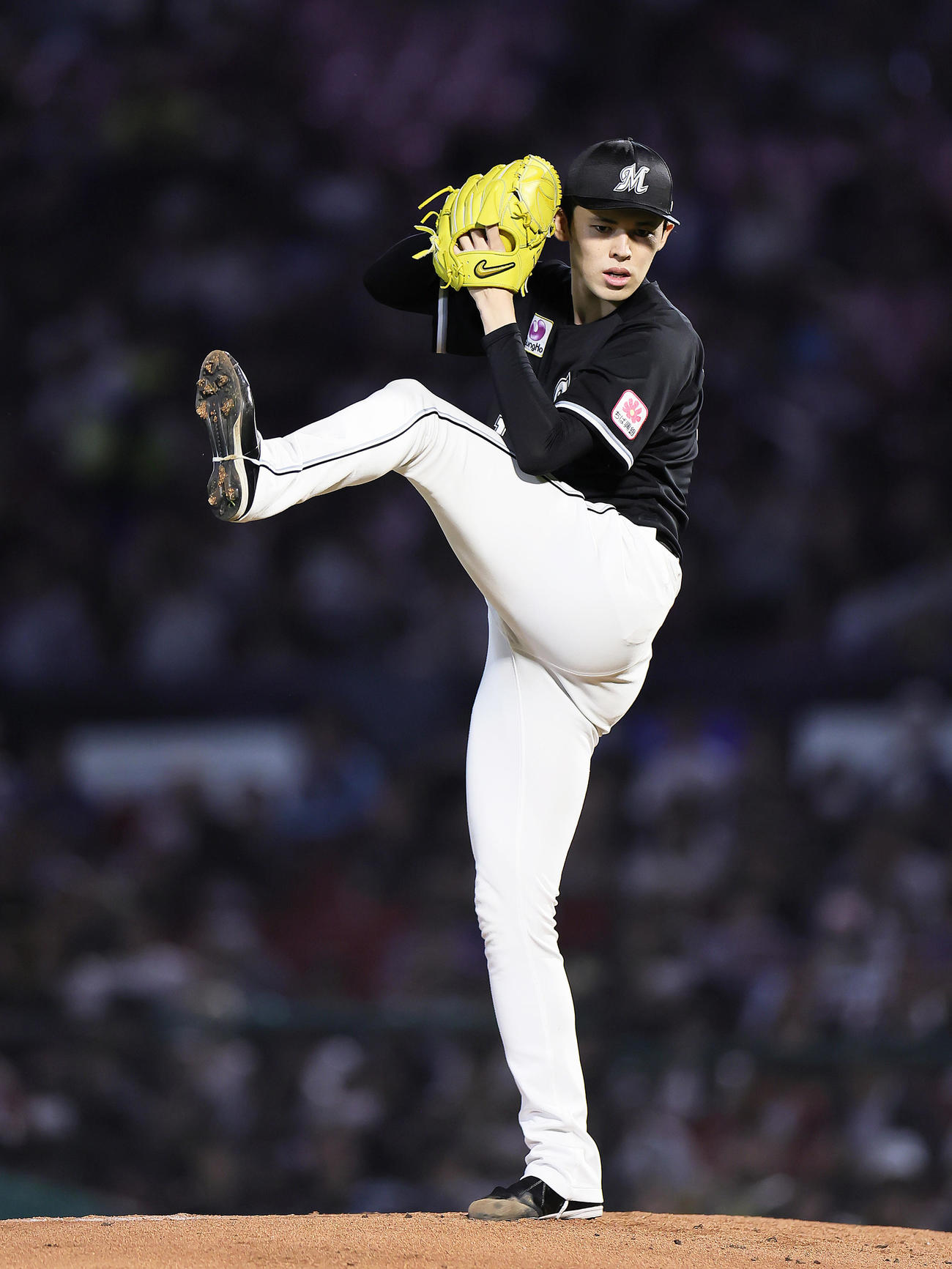 ロッテ佐々木朗希（2024年10月撮影）