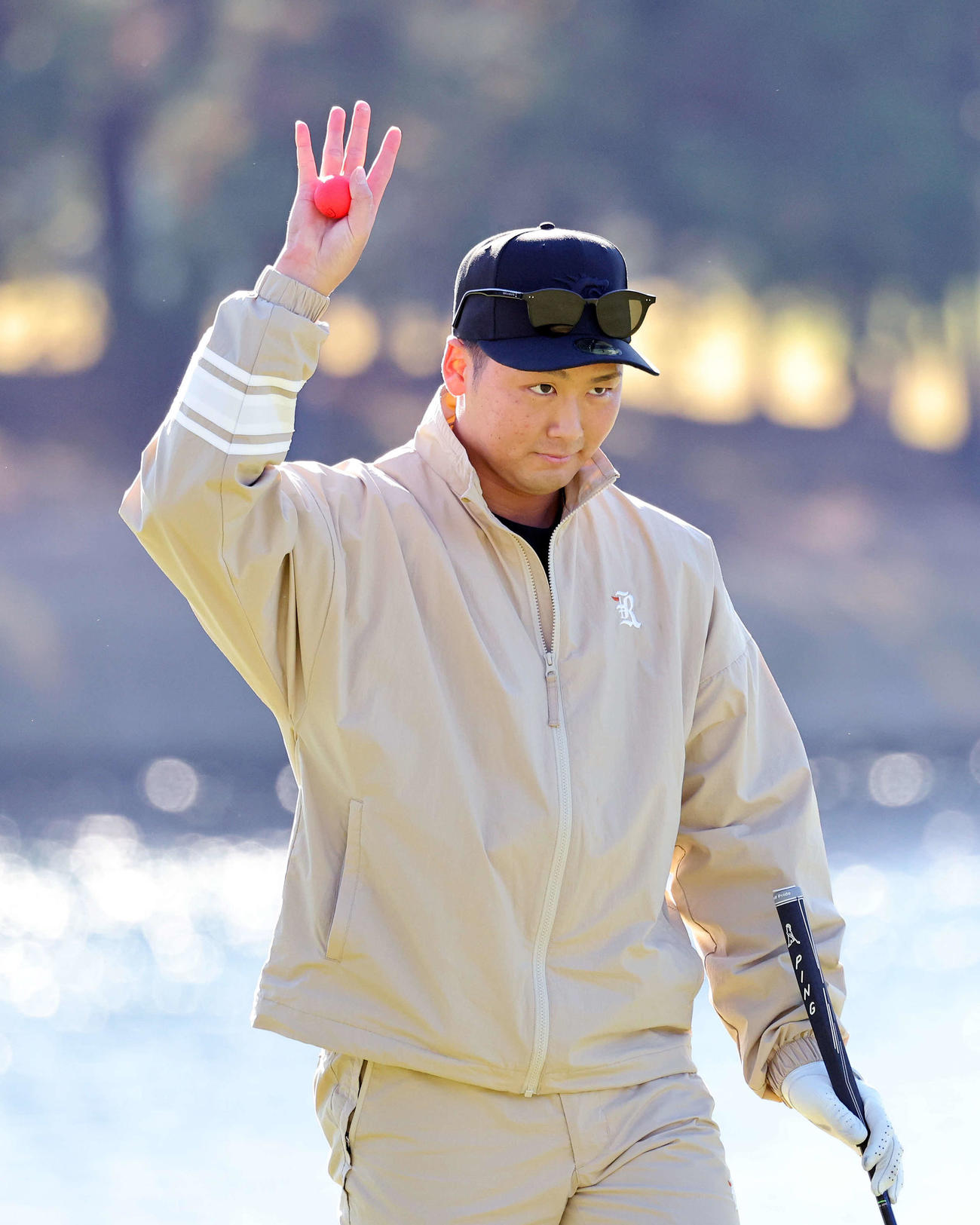 巨人軍納会ゴルフコンペに参加した巨人船迫（撮影・鈴木正人）