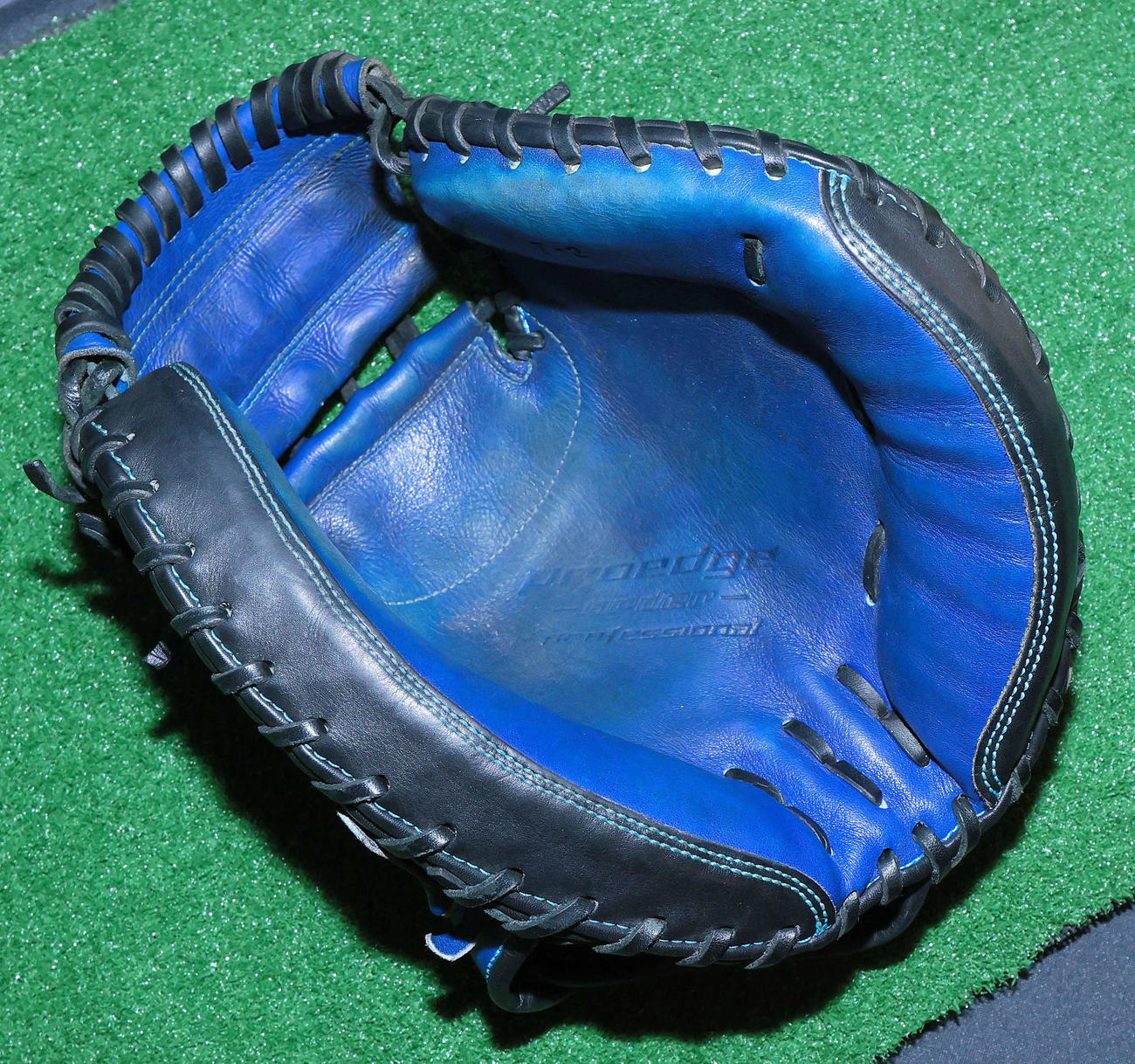 阪神梅野隆太郎の来季のミット（撮影・上山淳一）