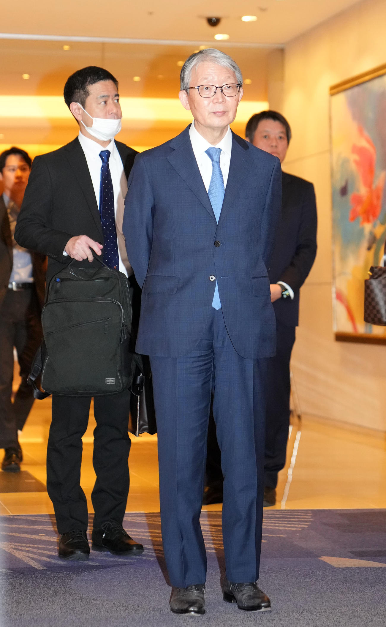 巨人懇親会に出席する山口オーナー（撮影・横山健太）