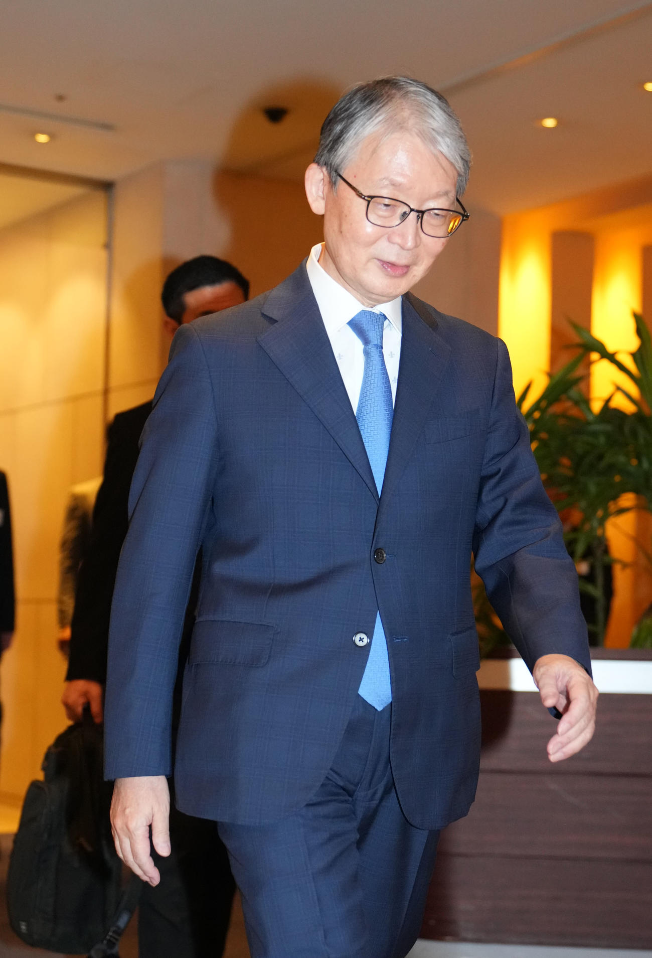 巨人懇親会に出席する山口オーナー（撮影・横山健太）