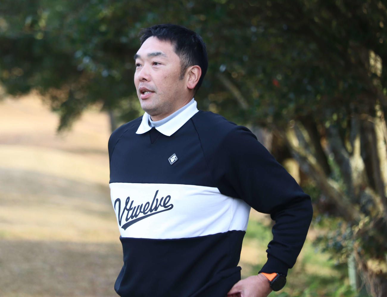 中大ゴルフコンペに参加した巨人阿部監督（撮影・小早川宗一郎）