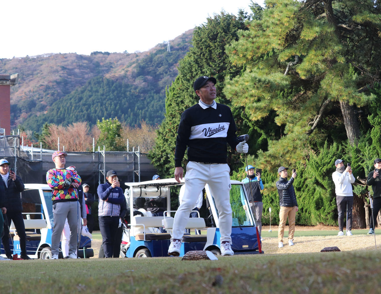 中大ゴルフコンペに参加した巨人阿部監督（撮影・小早川宗一郎）