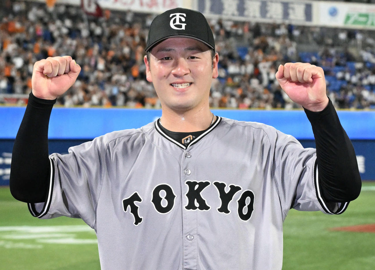 巨人岸田行倫（2024年7月26日撮影）