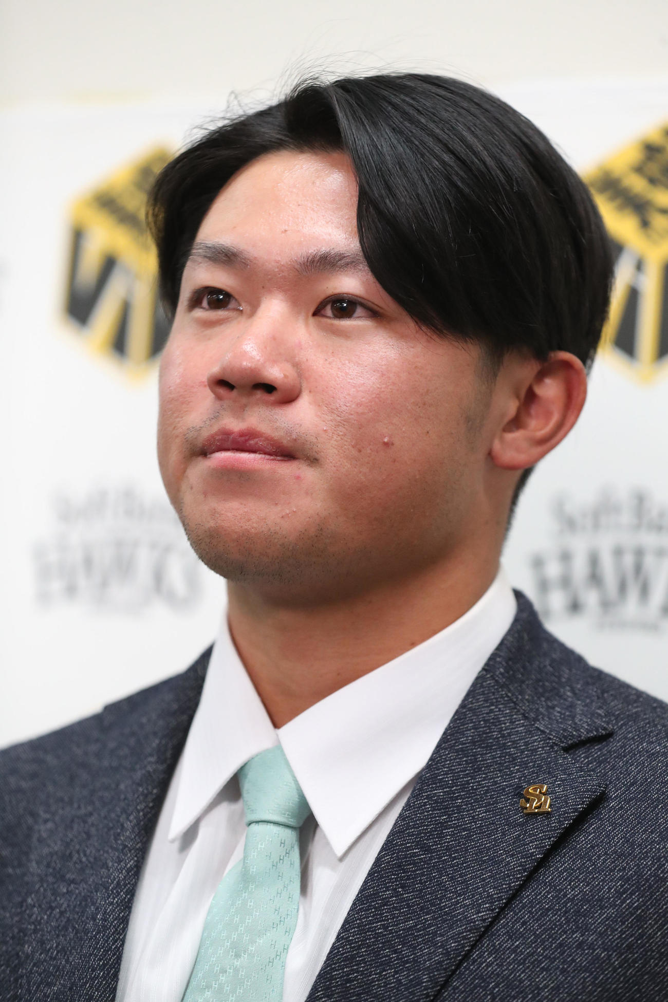 現役ドラフトで日本ハムに指名された吉田（撮影・梅根麻紀）