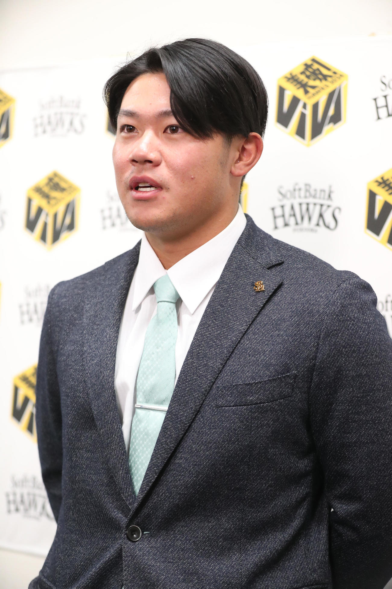 現役ドラフトで日本ハムに指名された吉田（撮影・梅根麻紀）