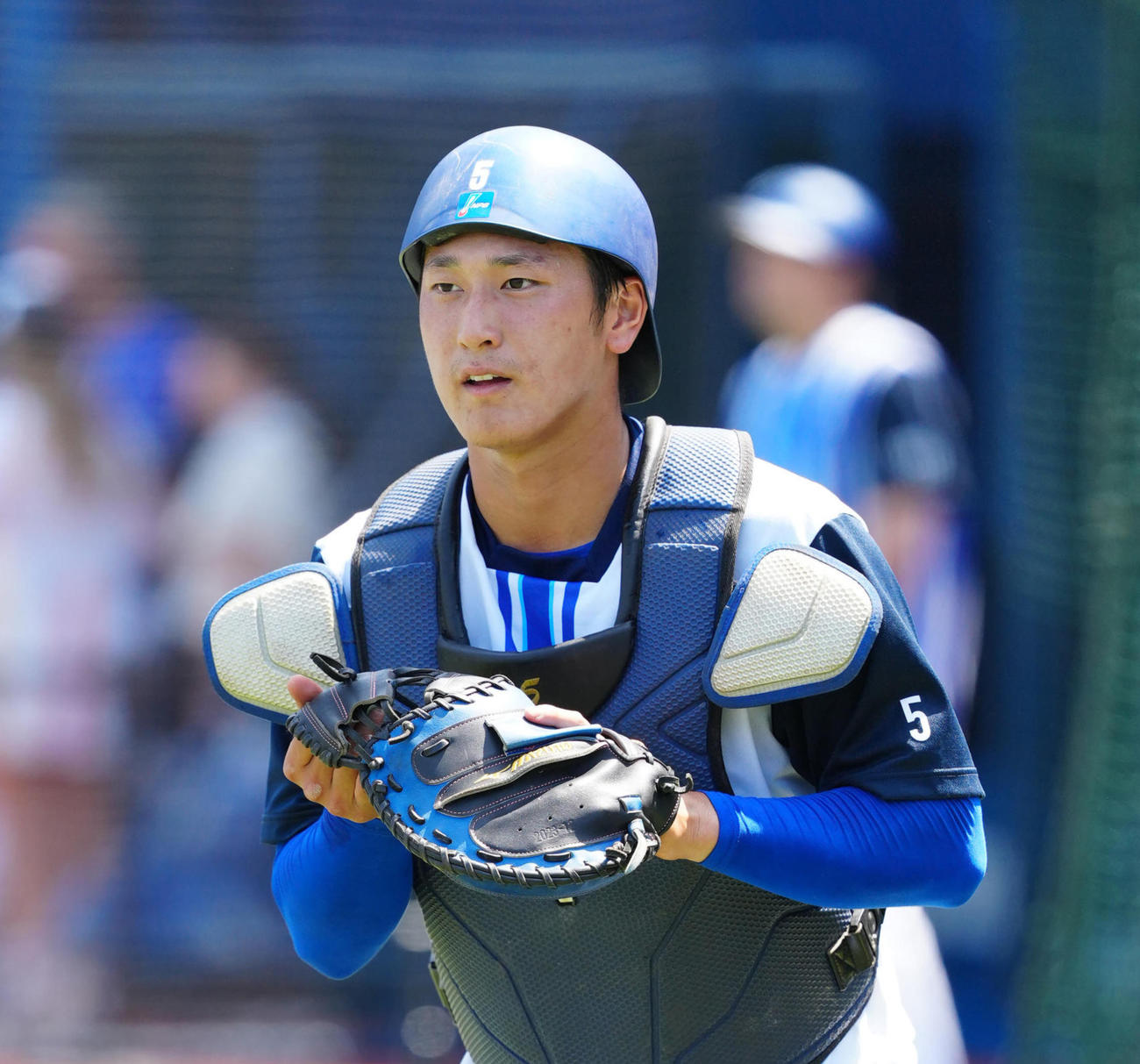 DeNA松尾汐恩（2024年4月28日撮影）