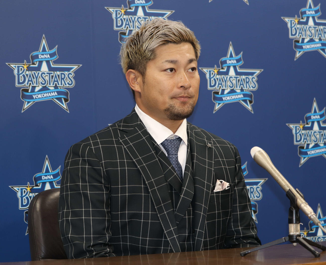 契約更改会見に出席したDeNA森唯（撮影・小早川宗一郎）