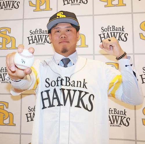 【プロ支給品】ミズノプロ 上茶谷大河選手For Professional刻印 ソフトバンク】上茶谷大河「メキシコから来ました」ウインターリーグ