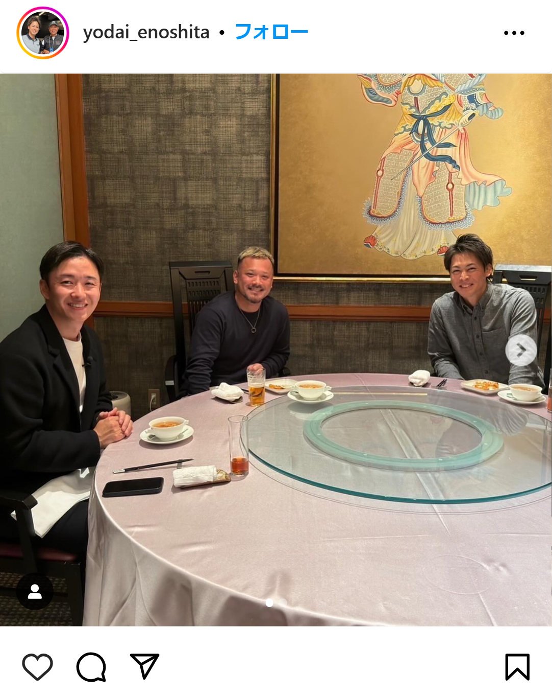 榎下陽大氏のインスタグラムから