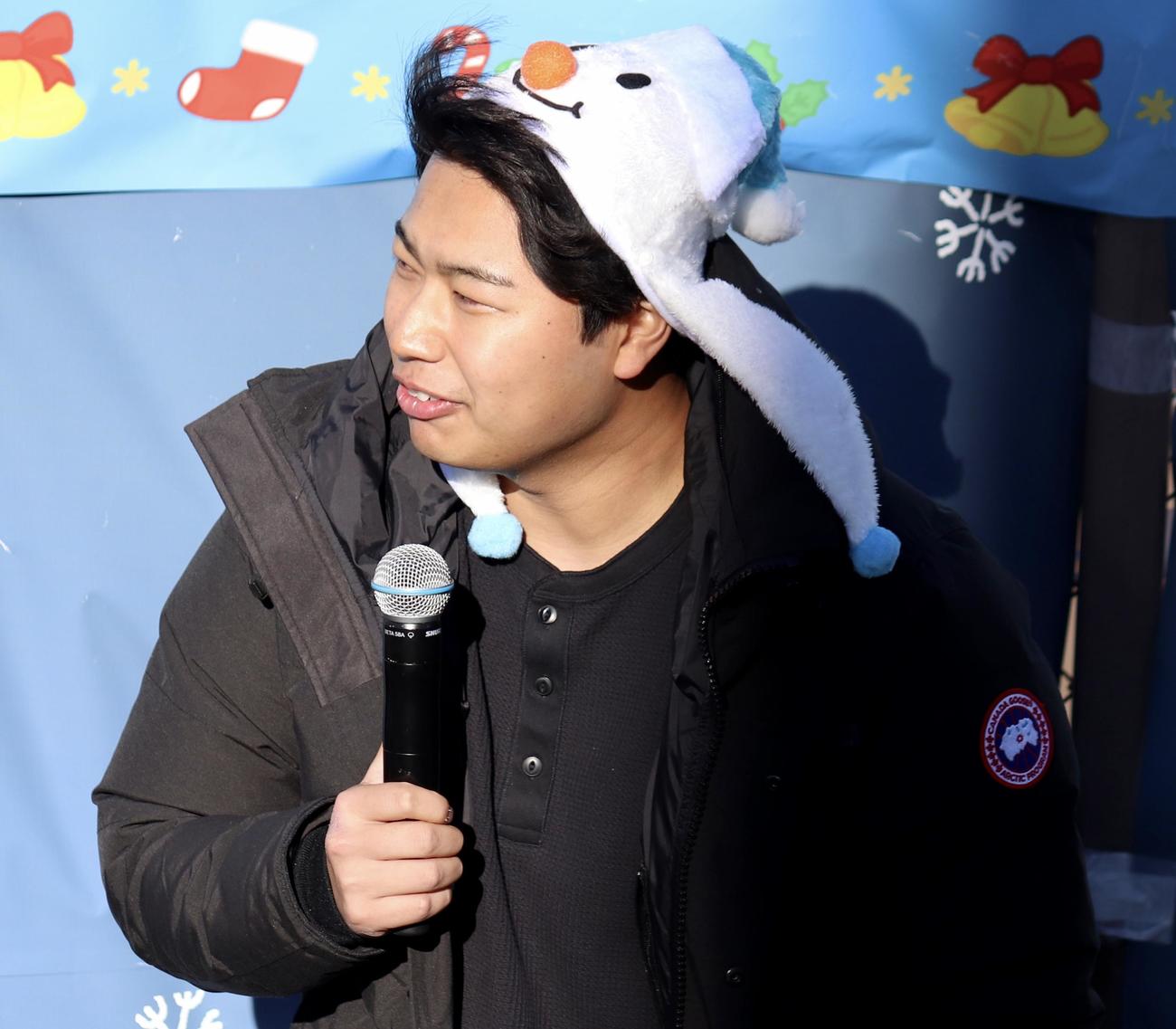 鎌スタ☆クリスマス会2024に出席した日本ハム松浦（撮影・黒須亮）